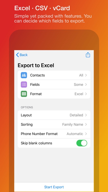 Export Contacts Pro