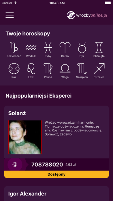 Horoskop dzienny Wróżby Online screenshot 3