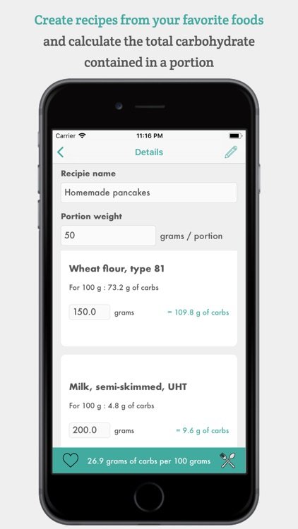 GlyceMeal - Carbs calculator