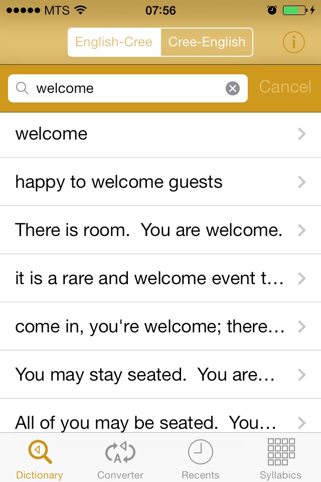 CreeDictionary screenshot 3