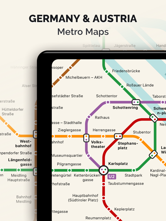 ドイツとオーストリアの地下鉄：路線図と乗換案内のおすすめ画像1