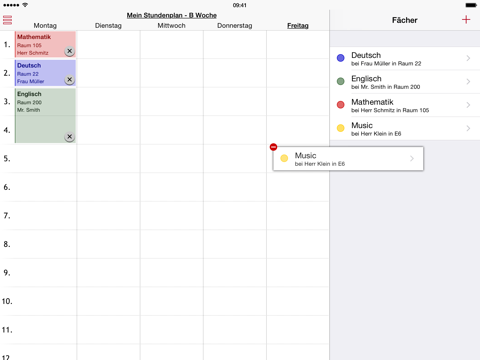 Stundenplan fürs iPad screenshot 2