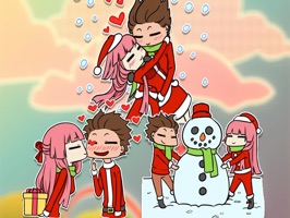 Christmas Couple Lover sticker