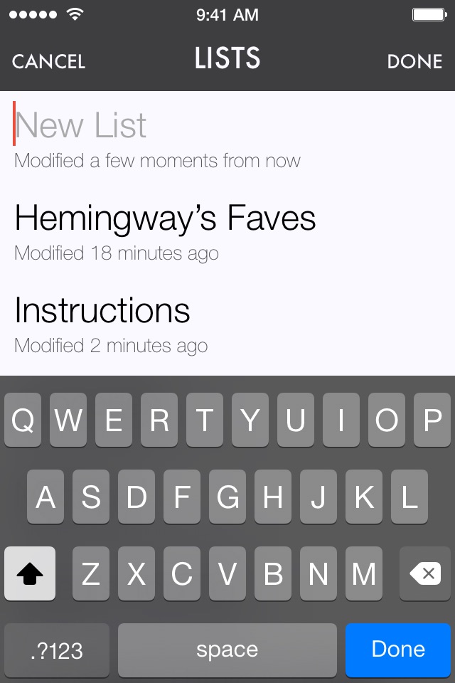 Ita — A List-Making App screenshot 4