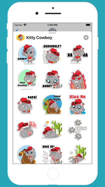 Kitty Cowboy Stickers