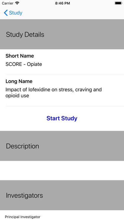 status/post SCORE Opiate