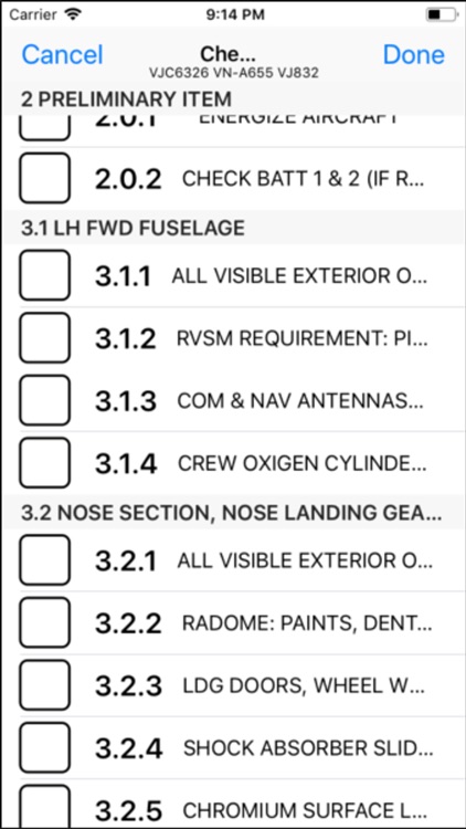 Maint CheckList