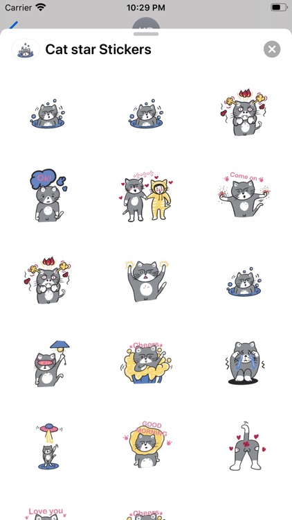 Cat star Stickers