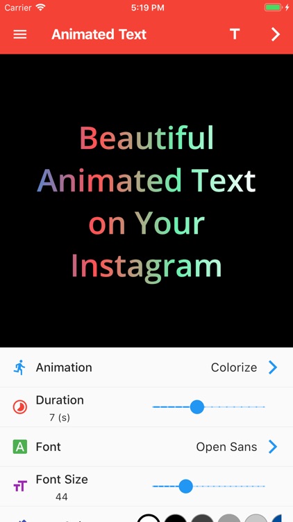 Animated Text for Instagram