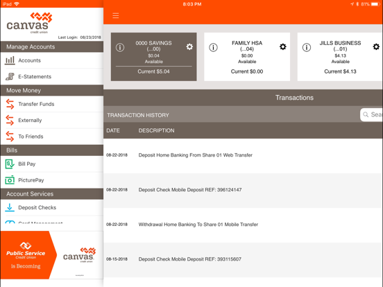 Screenshot #5 pour Canvas Credit Union for iPad