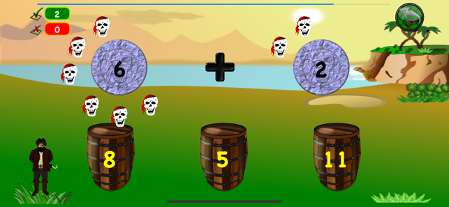 Games Math Pirate Learn Lite(圖2)-速報App