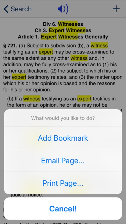 CA Evidence Code 2020 screenshot-3