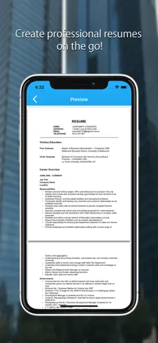Imágen 1 Currículum Aplicación PDF iphone