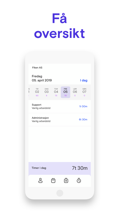 Fiken Timeføring screenshot 3