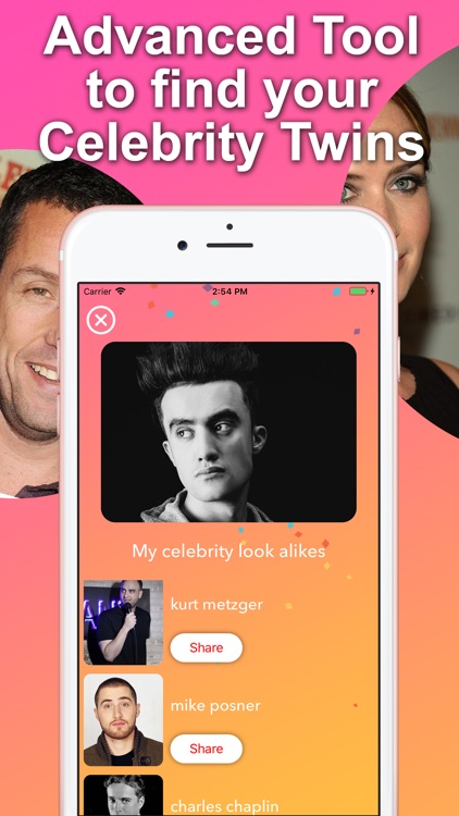 Celebrity look alike app