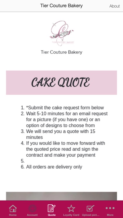Tier Couture Bakery App