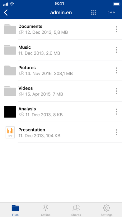 IONOS HiDrive screenshot 2