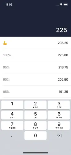 Captura de Pantalla 2 1RM: Weightlifting Calculator iphone
