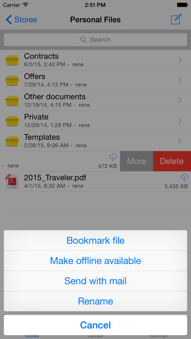 How to cancel & delete midpoints doc.Store from iphone & ipad 2