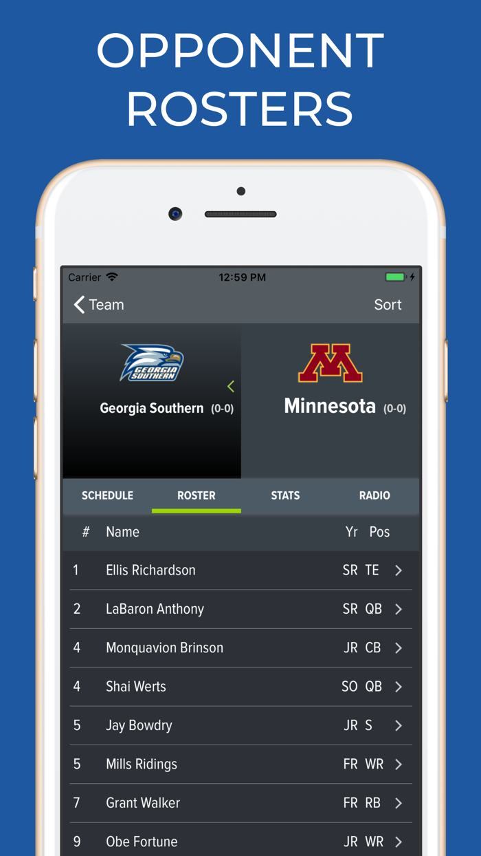 Minnesota Football Schedules