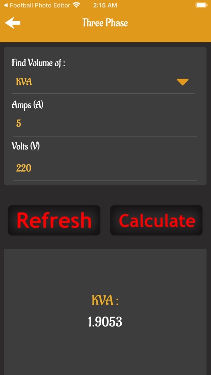 Kilo Volt Amperes Calc