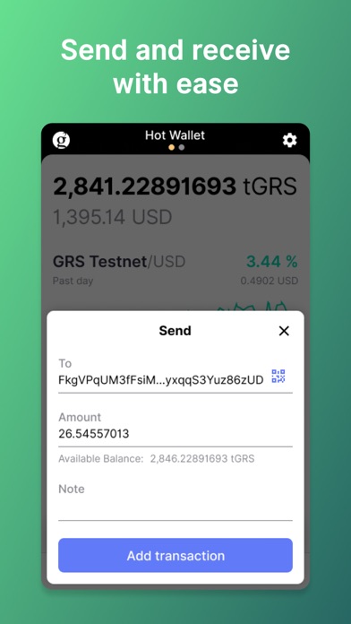 GRS Testnet Wallet for COINiD screenshot 4