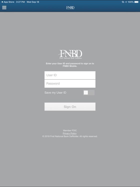 FNBD Mobile for iPad