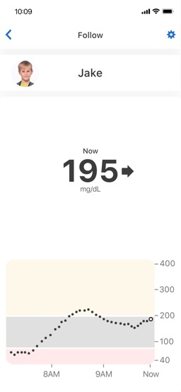 Dexcom Follow app screenshot