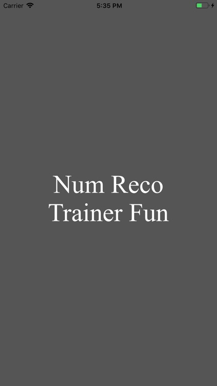 Num Reco Trainer Fun