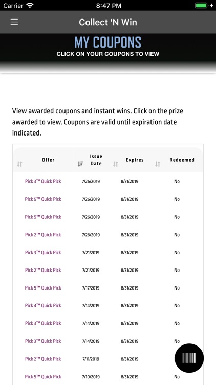 FL Lottery Collect N Win screenshot-3