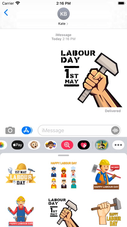 Labour Day Holiday Stickers