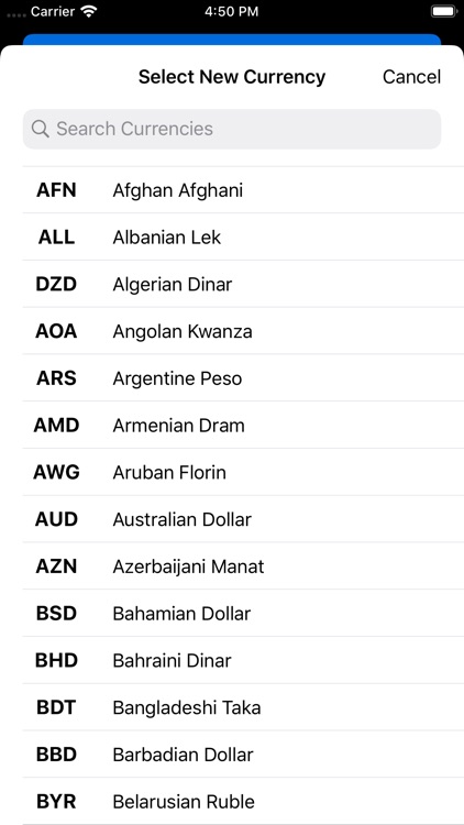 USD exchange rates