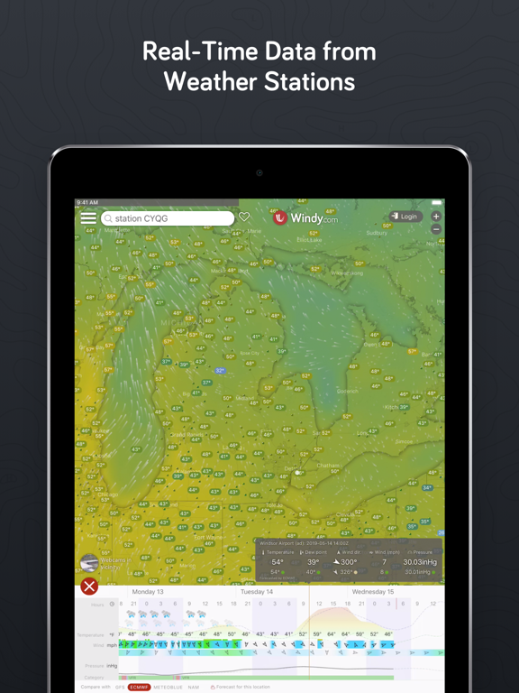 iPad Image of Windy.com