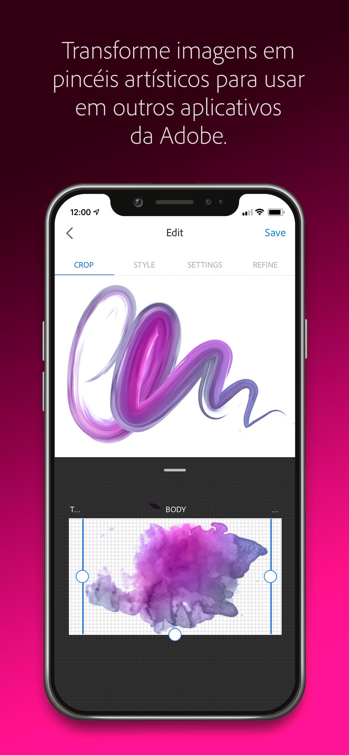 Screenshot do app Adobe Capture