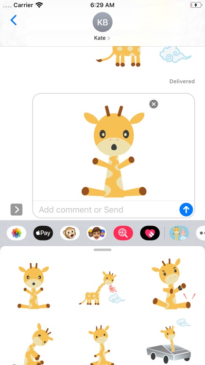 Giraffe and Bird Sticker Pack