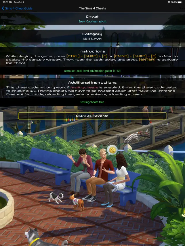 Captura 2 Cheat Guide for The Sims 4 iphone