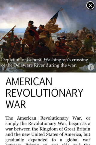 American History App: Timeline - náhled