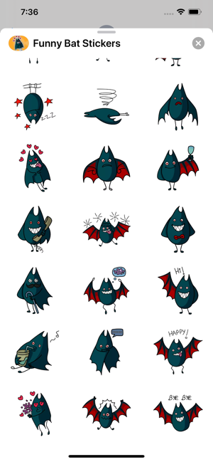 Funny Bat Stickers HD(圖3)-速報App