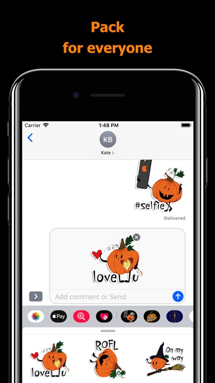 Halloween stickers - pumpkin screenshot-3