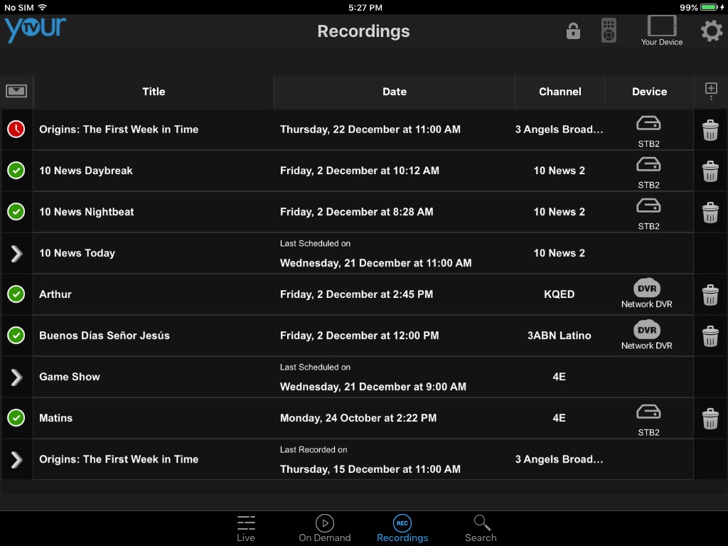 YourTV for iPad screenshot 3