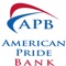 To access mobile banking, you must be an American Pride Bank Online Banking Customer