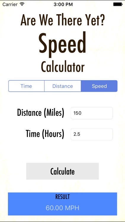 Are We There Yet? (Calculator)