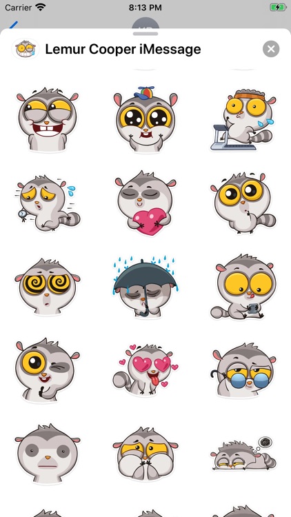 Lemur Cooper Stickers screenshot-3