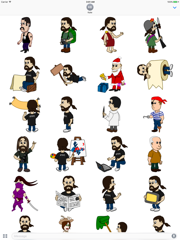 Screenshot #5 pour Serious People Stickers