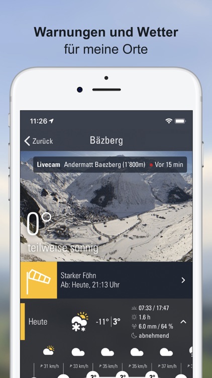 Wetter-Alarm: Prognose Schweiz screenshot-0
