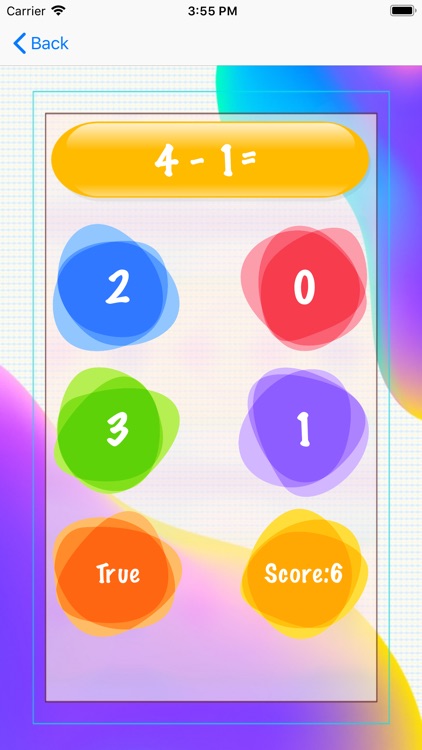 Subtracting math game for kids