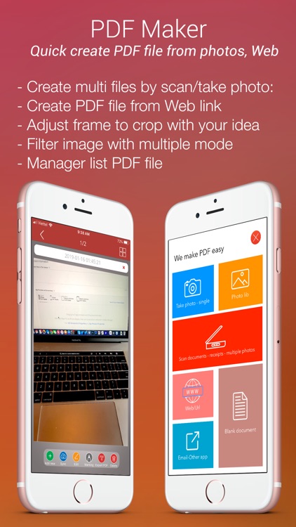 PDF Maker from photo, web, doc
