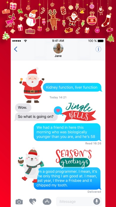 Christmas Stickers Party SMS screenshot 3