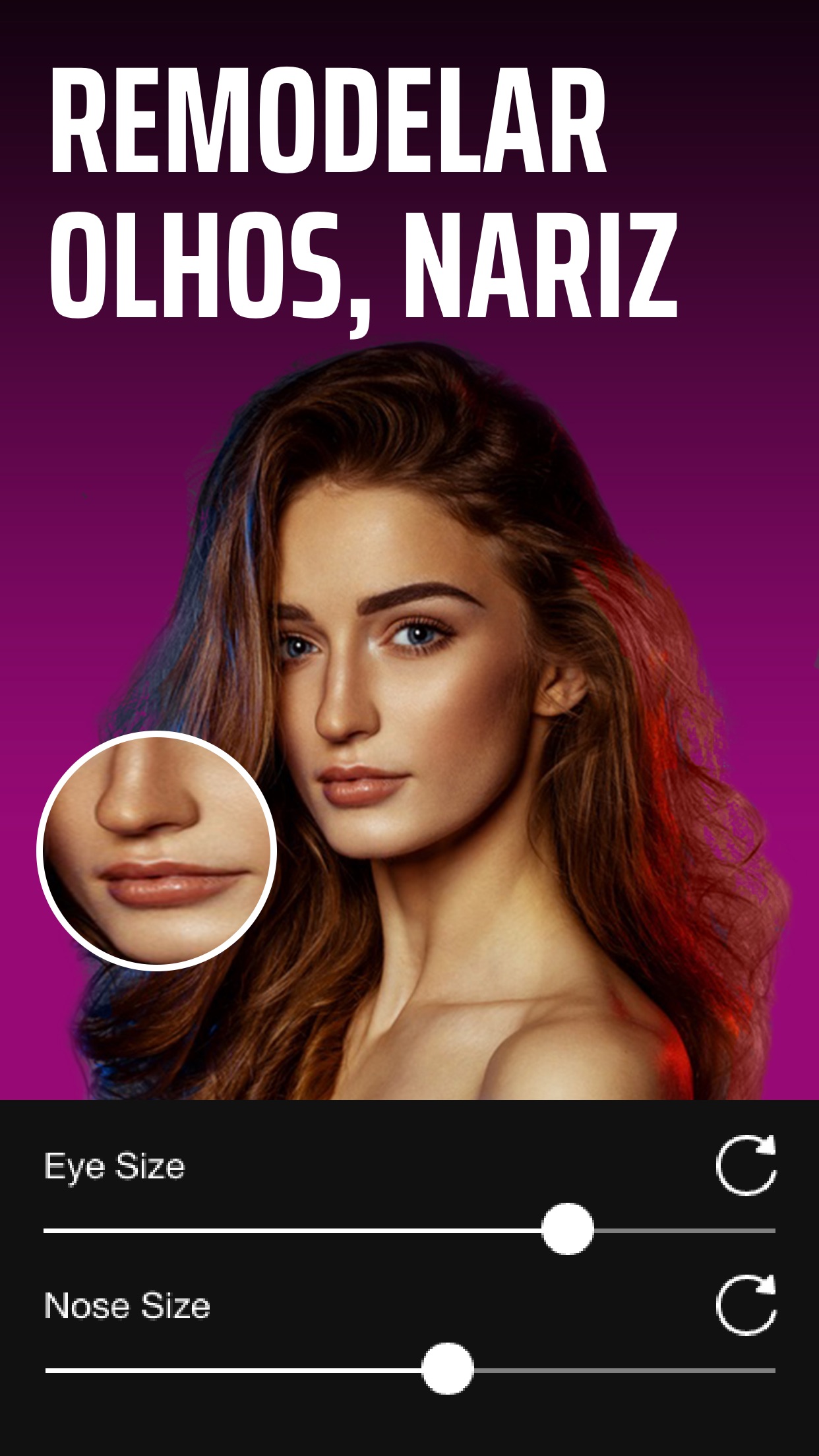 Screenshot do app Editor Selfie: Filtro de Rosto