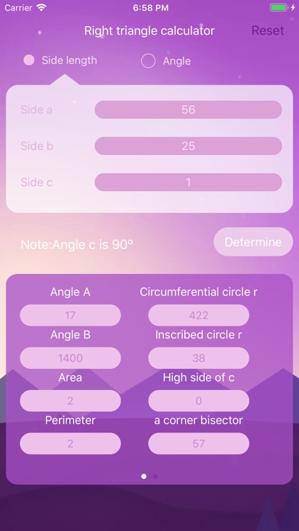 Right triangle calculator!